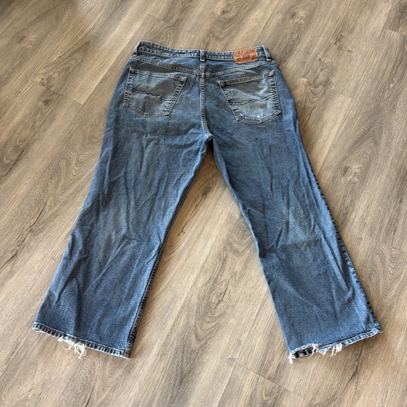 Bluenotes cropped denim straight leg blue jeans size 31 / 12 - Picture 11 of 13